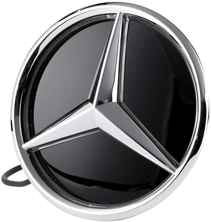 Motorfox Emblem Led Badge Light Car Star White Logo Front Grill Shiny Silver INCLUDING EASY CONNECTION KIT