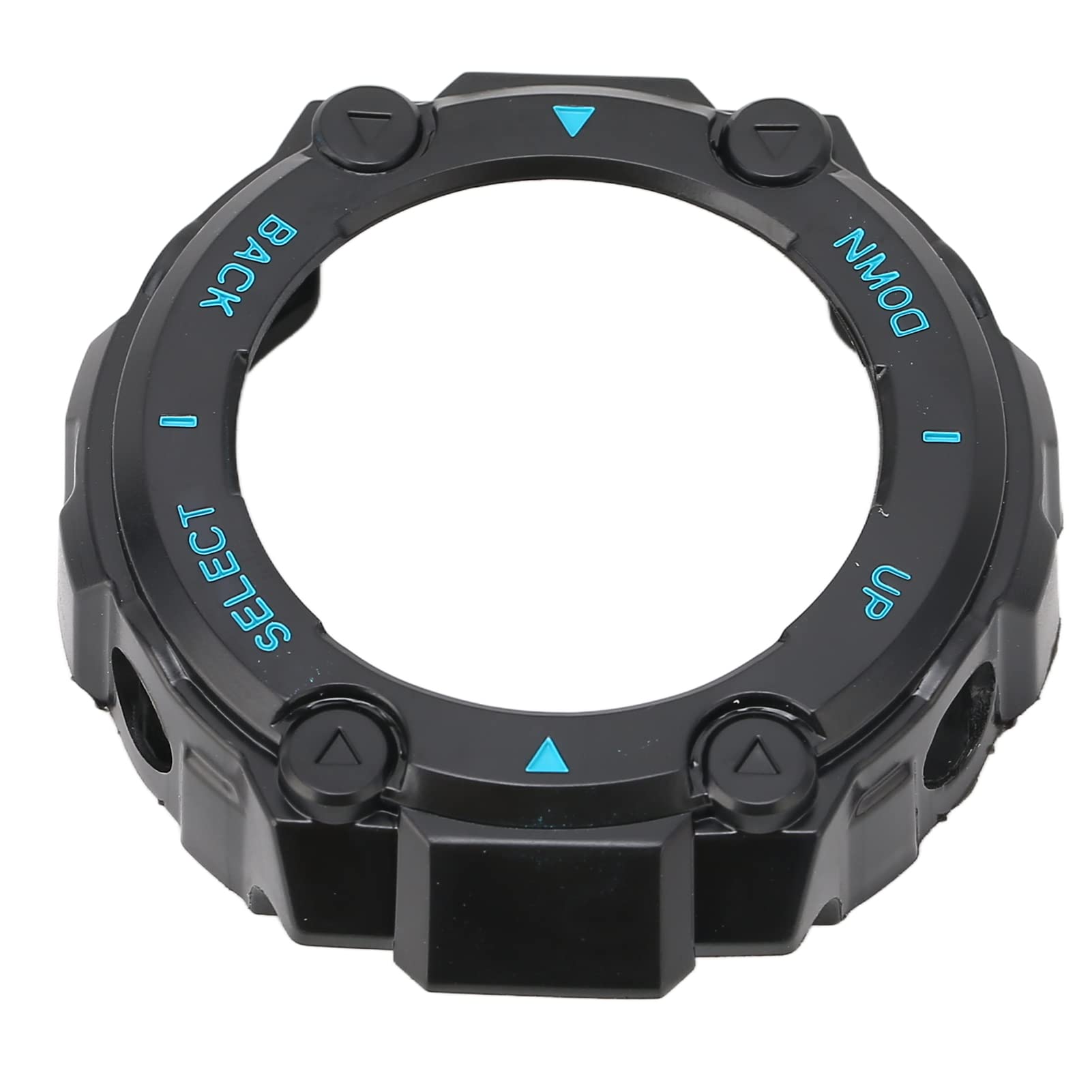 Sorandy Watch Edge Case Bumper Case for T-REX/T-REX PRO,Watch Edge Protector Cover, Watch Plastic Edge Case Cover, Bumper Protector(Black shell blue word)