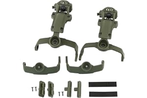 Hearangel 2.0 Version ARC Rail Adapter for Comta II/III Tactical Headset Compatible with MLOK/Fast AC/Wendy Helmet Mounting (Army Green)