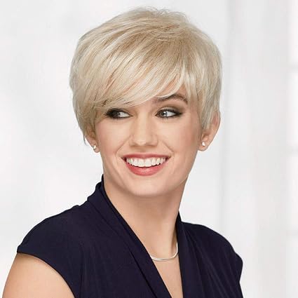 Peluca De Pelo Corto Para Mujer Blanca Corte Pixie Color