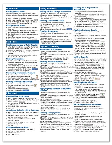 image for QuickBooks Pro 2014 Quick Reference Training Card - Laminated Guide Ch