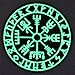 EmbTao Glow in Dark Vegvisir Viking Compass Norse Rune Morale Tactical Embroidered Applique Fastener Hook&Loop Patch