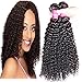 ALI JULIA Brazilian Virgin Curly Hair Weave 7A Grade 100% Unprocessed Human Hair Weft Extensions Natural Color 95-100g/pc Mixed Length
