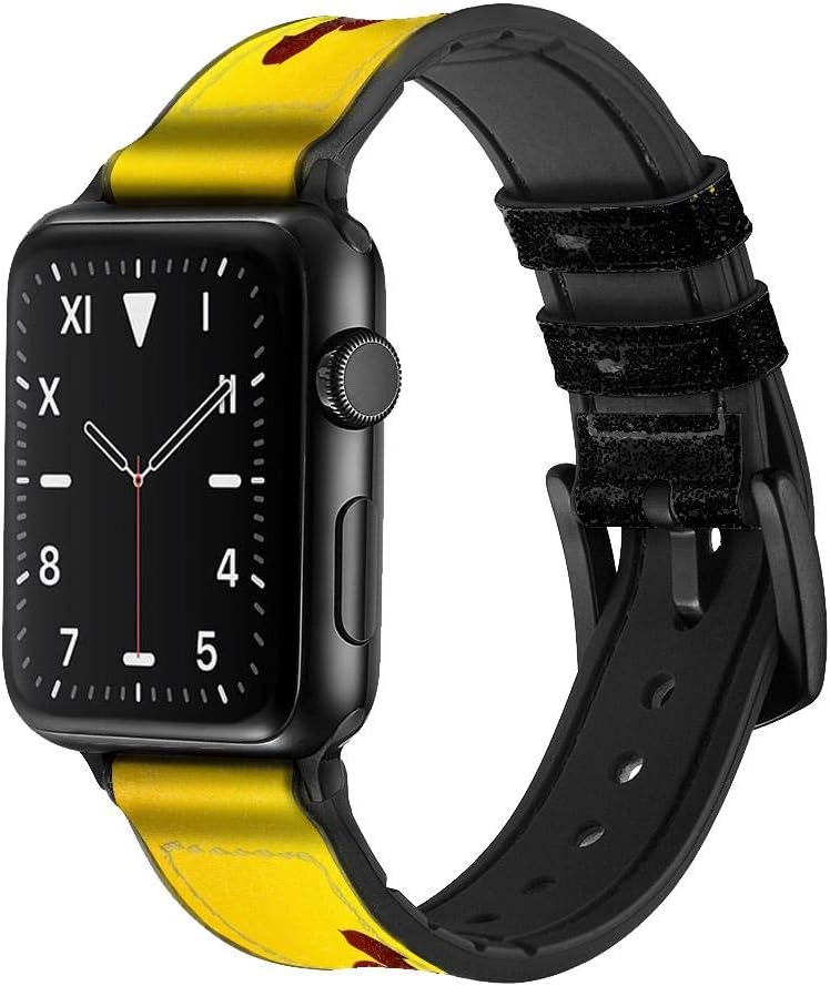 CA0295 Bicycle Bike Sunset Leather & Silicone Smart Watch Band Strap for Apple Watch iWatch Size 38mm/40mm