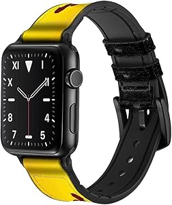 CA0295 Bicycle Bike Sunset Leather & Silicone Smart Watch Band Strap for Apple Watch iWatch Size 38mm/40mm