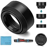 77mm Lens Hood Universal Collapsible Lens Sun Shade Hood with Centre Pinch Lens Cap for Canon Nikon Sony Pentax Olympus Fuji Camera