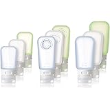 humangear GoToob Refillable Silicone, Clear/Green/Blue, Large (3oz)