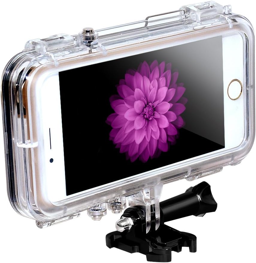 Waterproof Case Shell Dive Housing for Apple iPhone 6/6s Adapt to GoPro Mount Plastic Gold, by LC Prime