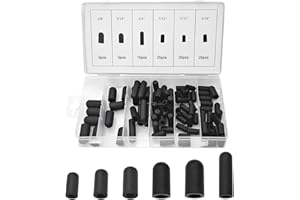 XINLIYA 105PCS Car Vacuum Caps Assortment, 6 Sizes Assorted Vacuum Plugs Hose End Cap Replacement Kit for Carburetor, Manifol