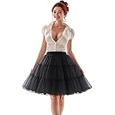 Shimaly Women's Short Length Petticoat Above Knee Underskirt Half Slip Crinoline