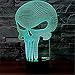 Skull 3D Illusion Lamp for Halloween Decor, Elstey 7 Color Changing Touch Table Desk LED Night Light Great Kids Gifts Home Decoration