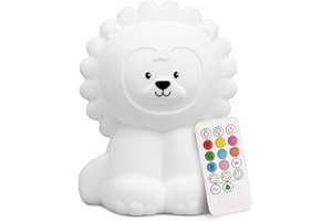 Lumipets Lion Night Light for Kids, Silicone Nursery Light for Baby Room and Toddler, Portable Night Light for Kids Room, Rechargeable Animal Lights for Girls and Boys, Kawaii Lamp