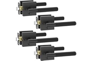 Asidrama 4 Pack Black Privacy Door Handles, Door Lever with Door Knobs Indoor for Bedroom or Bathroom, Heavy Duty Door Handles Interior with Locks for Left Right Sided Doors