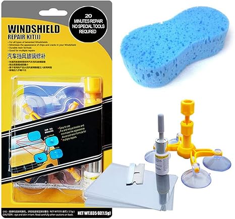 Tesyyke Professional Quality Windshield Repair Kit Glass Corrector
