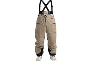 GSOU SNOW Men Snow Bibs Women Baggy Ski Pants Snowboard Overall Insulated Waterproof Windproof Warm Winter