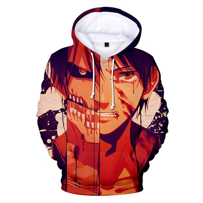Cosstars Attack on Titan Anime Hoodie Kapuzenpullover Unisex Cosplay 3D Druck Sweatshirts