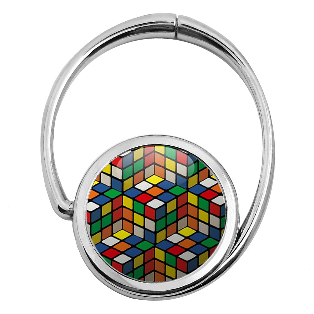 Miss KHA – Foldable Bag Hook, Coloured Cubes Design