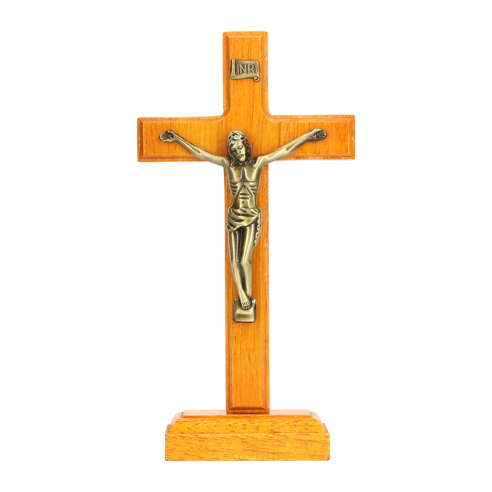Crucifix, Decoration Wooden Gifts Catholic Crucifix Religious Prayer for Home for Church for Desk