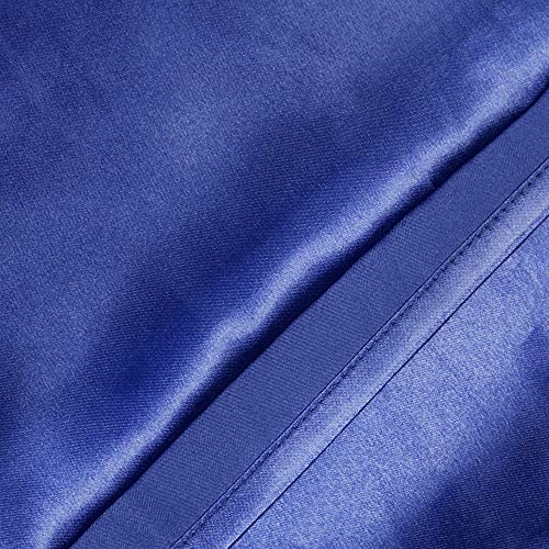 Satin Pillowcase for Hair and Skin, Silk Pillow Cases for Women Satin Pillow Navy Set of 2 with Envelope Closure (Navy, Queen 20x30inchs)