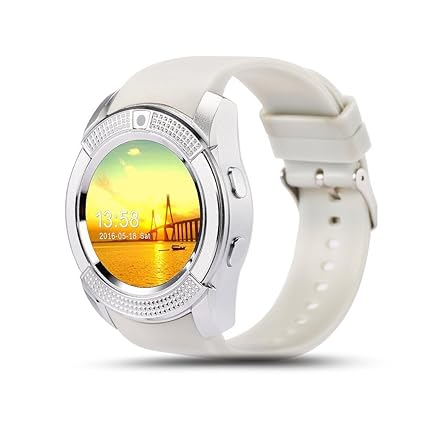 Bluetooth Smart Watch,Wrist Watch Bracelet with SIM Card Slot Camera Phone Calls Pedometer Music Playing Alarm Clock Smartwatch for Android Phone ...