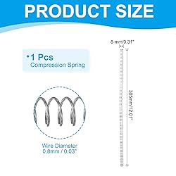 PATIKIL Compression Spring 0.8 mm Wire Dia x 8 mm