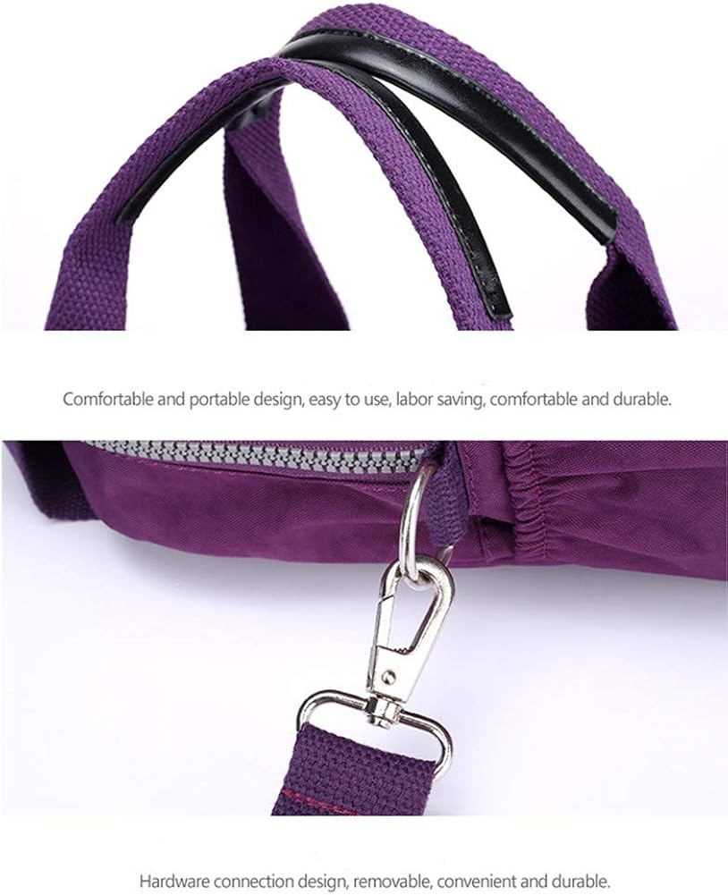 Nylon Multi-Pocket Crossbody Purse Bags for Women Travel Shoulder Bag casual Mummy bag (Black) - Image 5