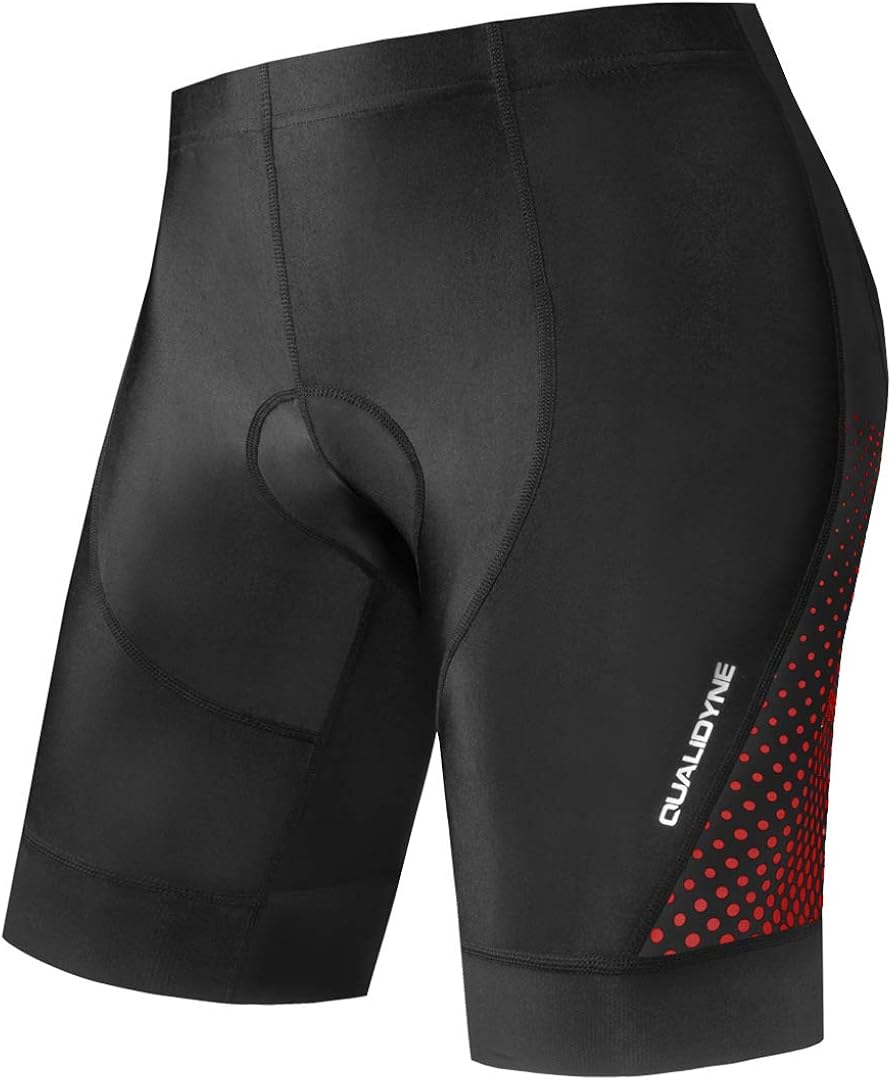 qualidyne Men's Bike Cycling Shorts, Bicycle Biking Riding Shorts, 3D Padded Half Pant -Quick Dry & Comfy: Clothing
