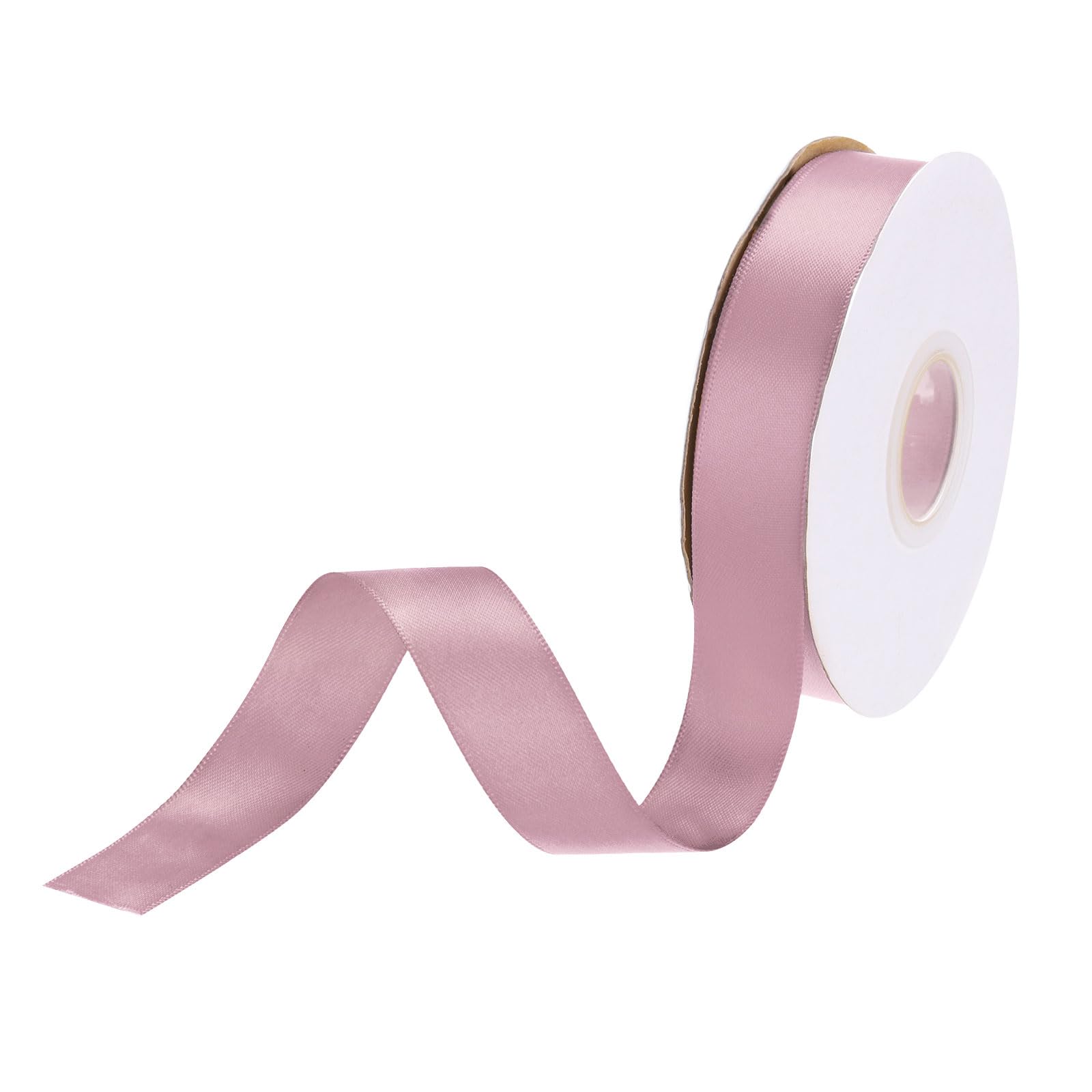DMiotech 20mm Satin Ribbon 23m/75ft Thin Double Face Fabric Grosgrain Ribbon for Gift Wrapping Floral Hair Flower Bouquet, Dusty Pink