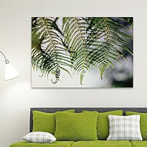 Canvas Wall Art - Leaves with Blurry Background - Giclee Print Gallery Wrap Modern Home Art Ready to Hang - 12" x 18"