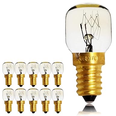 10PIECES/Pack SES E14 Schraube Gap Pygmy Lampen 300 Grad Mikrowelle/Backofen spezifische Night Leuchtmittel, E14 15.00W 240.0