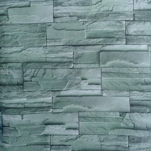 23.8195" Modern Minimalist PVC Wallpaper Adhesion Waterproof Wall Decor Sticker (Green Brick)
