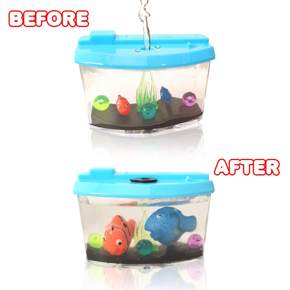 ArtCreativity 3 Inch Growing Aquarium Toy for Kids - Set of 3 - Fish Grow 5X Bigger in Water - Fun Expanding Animals - Best Gift Idea, Birthday Party Favor for Boys and Girls - Assorted Neon Colors