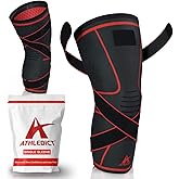 ATHLEDICT Knee Brace Compression Sleeve with Strap for Best Support & Pain Relief for Meniscus Tear, Arthritis, Running, Basketball, MCL, Jogging, Post Surgery Recovery for Men & Women, M