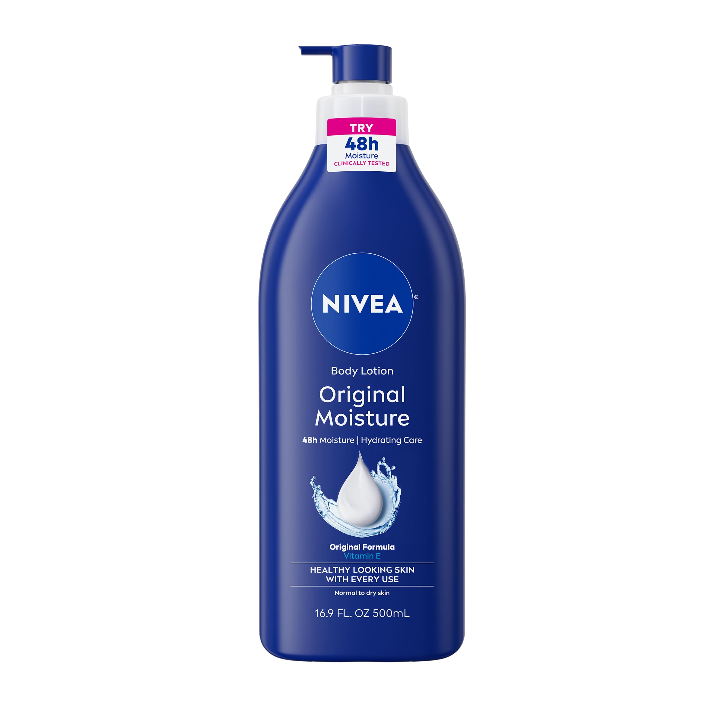 Photo 1 of  2 NIVEA Original Moisture Body Lotion with Vitamin E, 48-Hour Body Moisturizer for Normal to Dry Skin, 16.9 Fl Oz Pump Bottle