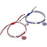 Mikovivi Spider Friendship Matching Bracelets, Adjustable Red and Blue Couple Bracelets for Best Friends Relationship Valentines Birthday Jewelry Gift for Lovers Girls Boys Daughter Son BF GF