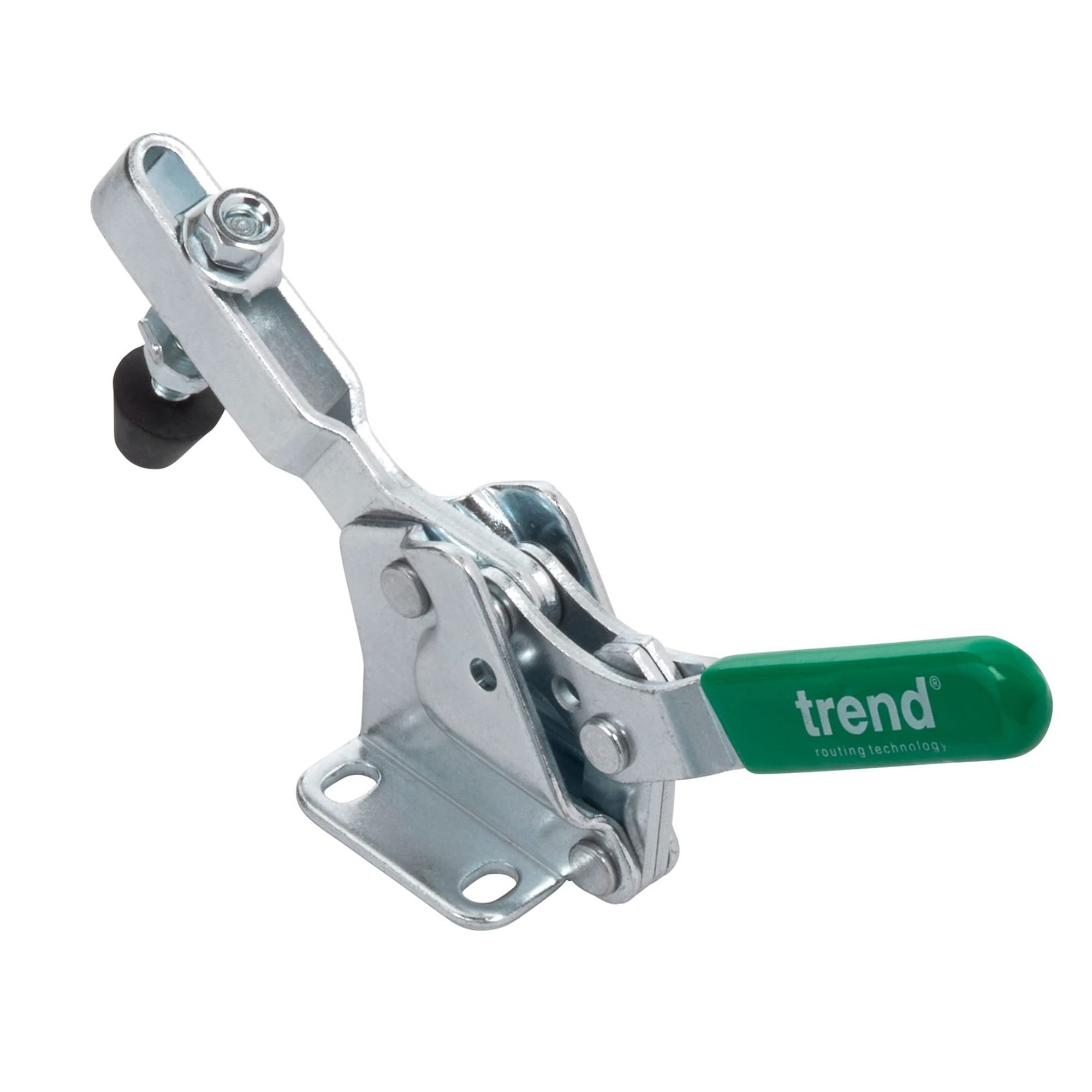 Trend Horizontal Toggle Clamp, 150kg Clamping Force, 50mm Clamping Span, Height Adjustable Rubber Pad, Jig & Fixture Compatible, CR/H150