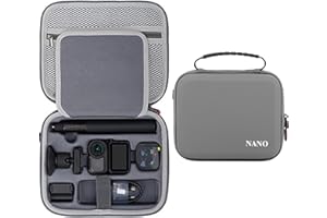 Nano Case, Protective Carrying Case for DJI osmo Nano Accessories, Portable PU Leather Storage Bag for Travel Outdoor Vloggin