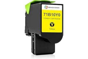 SINOPRINT Compatible Toner Cartridge Replacement for Lexmark 71B0010 71B10Y0 Yellow High Yield for Lexmark CS317 CS417 CS317d