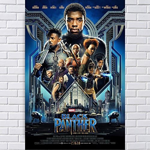 LPStar Black Panther Movie Poster on Silk Fabric 28x20 inch Marvel Avengers