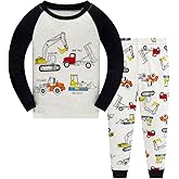 Boys Pajamas 100% Cotton Toddler Clothes Set Planet Dinosaur Long Sleeve Sleepwear 2 Piece Kids Pjs Size 3-10 Years