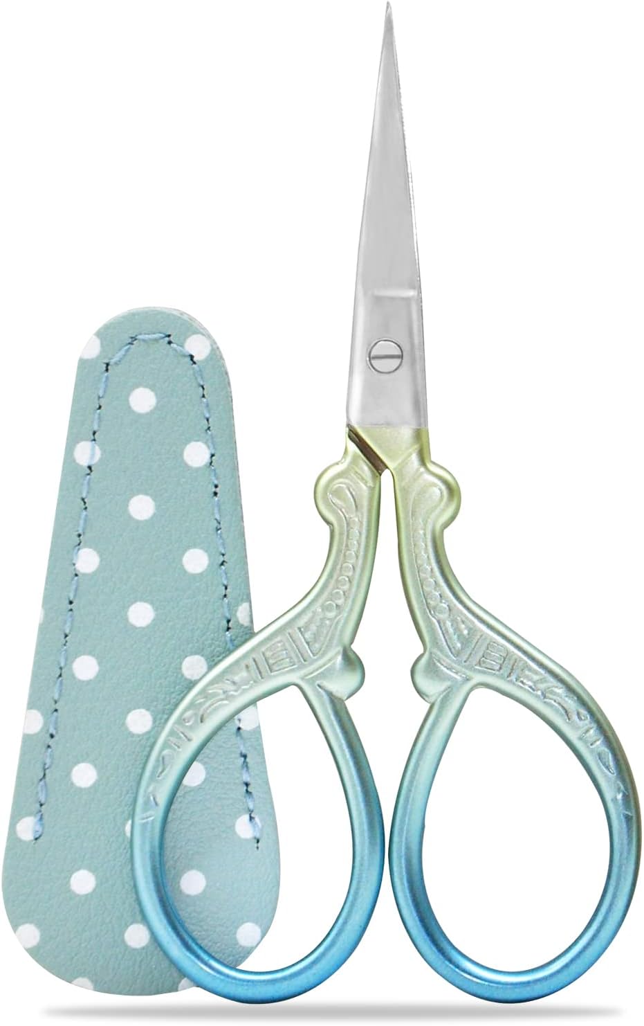SwirlColor Embroidery Scissors, Stainless Steel for Sewing & Crafts