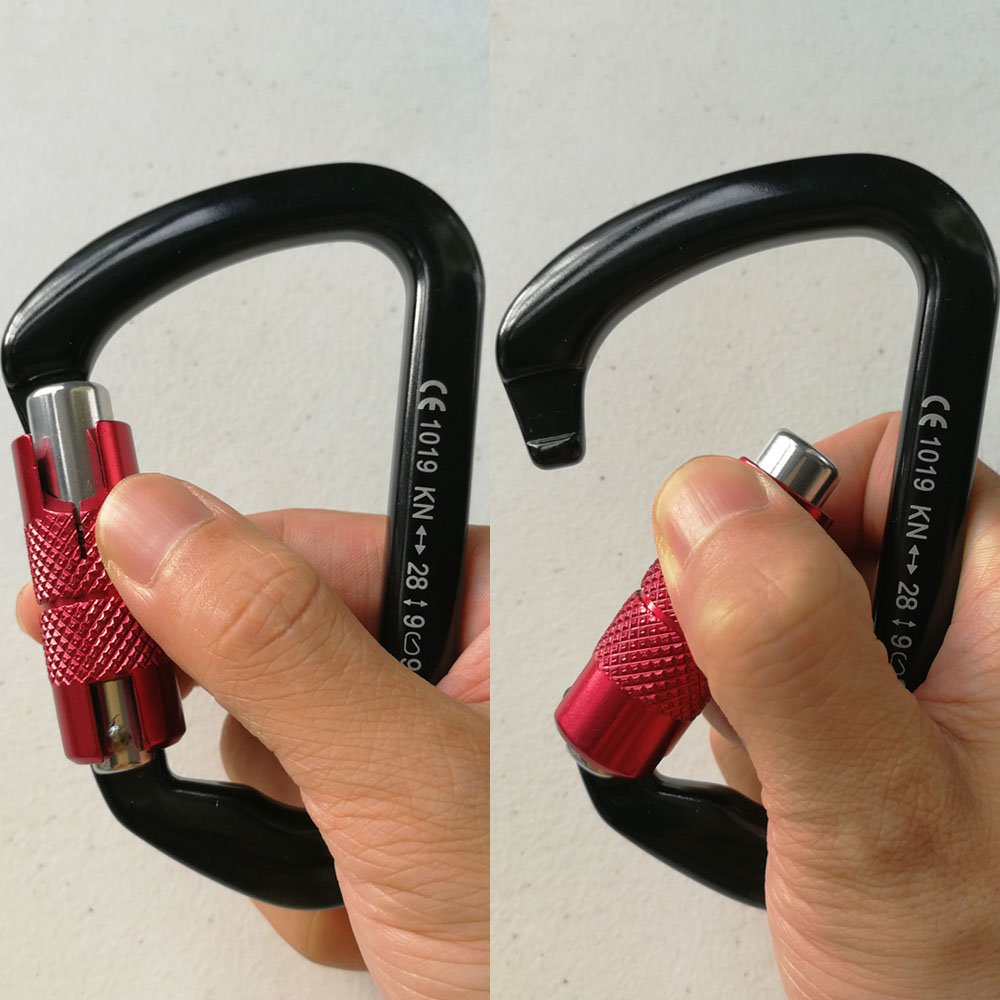 Carabiners Hardware 28kn Aluminum D Shape Carabiner Twist