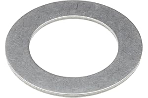 PRECISION BRAND Steel Round Shim, Matte Finish, Full Hard Temper, 0.015" Thickness, 1" ID, 1-1/2" OD (Pack of 10)