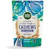 Whole Foods Market, Cashews Dry Roasted Sea Salt Fair Trade Organic 8 Ounce