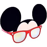 Sun-Staches Mickey Mouse Official Disney Sunglasses | Vacation, Park or Costume Accessory | UV 400 | One Size Fits Most Adults