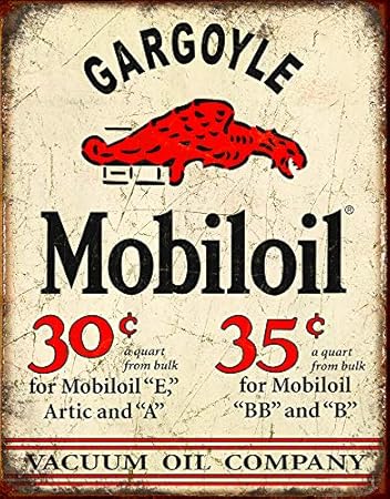 Amazon Com Desperate Enterprises Mobil Gargoyle Tin Sign 12 5 W X 16 H Home Kitchen
