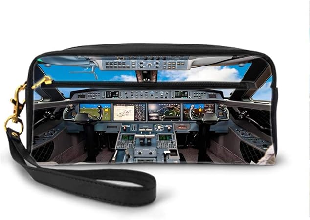 Amazon 筆箱 民間航空機ジェット飛行機のコックピット高詳細計器写真 おしゃれ ペンケース 高校生 女子 大容量 化粧袋 収納袋 財布 コスメポーチ ハンドバッグ 多機能 プレゼント用 ペンケース 文房具 オフィス用品