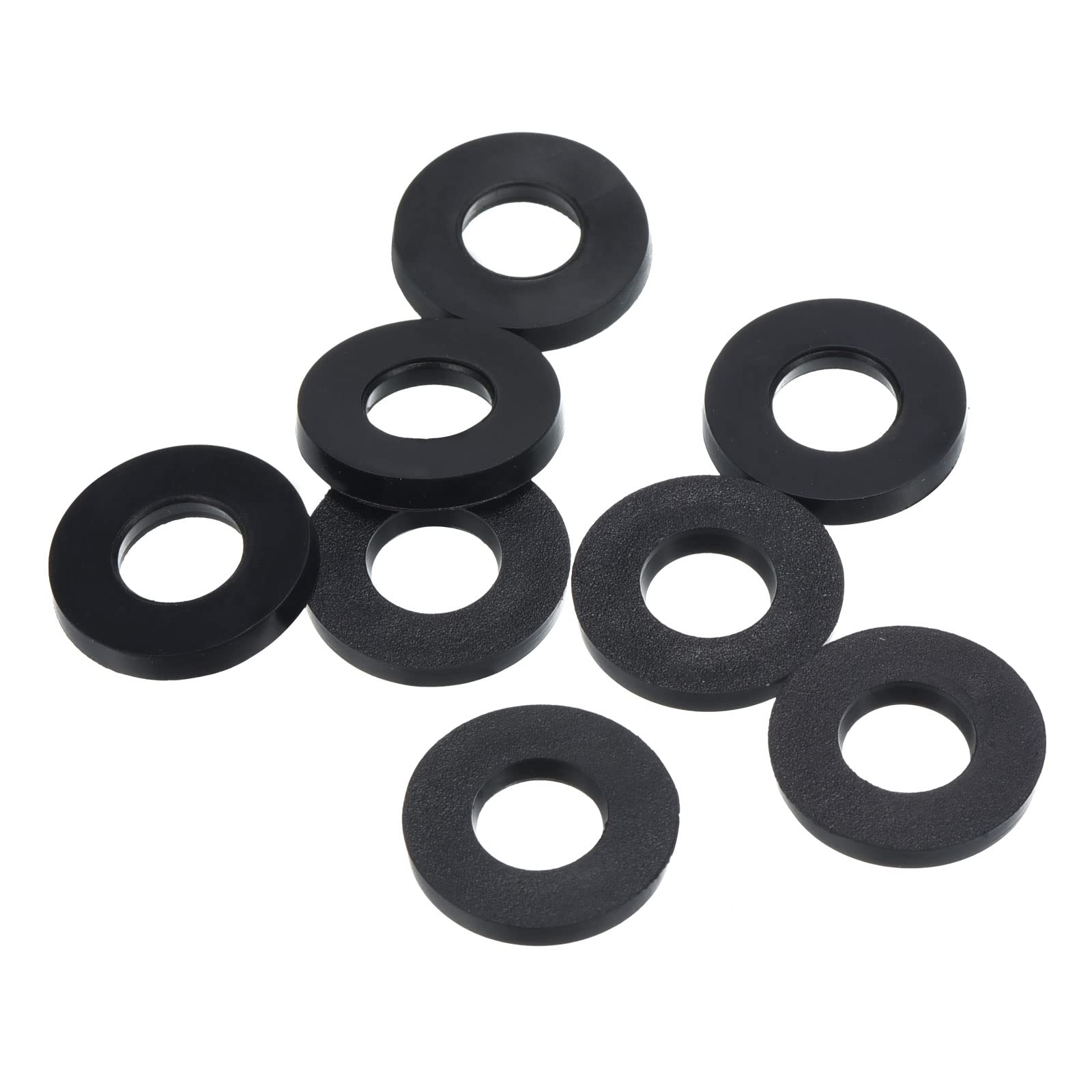 PATIKIL M8 Rubber Flat Washer, 8 Pack 8mm ID 16mm OD 2.2mm Thick Sealing Spacer Gasket Ring for Faucet Pipe Water Hose Fastener Bolt, Black — image 1