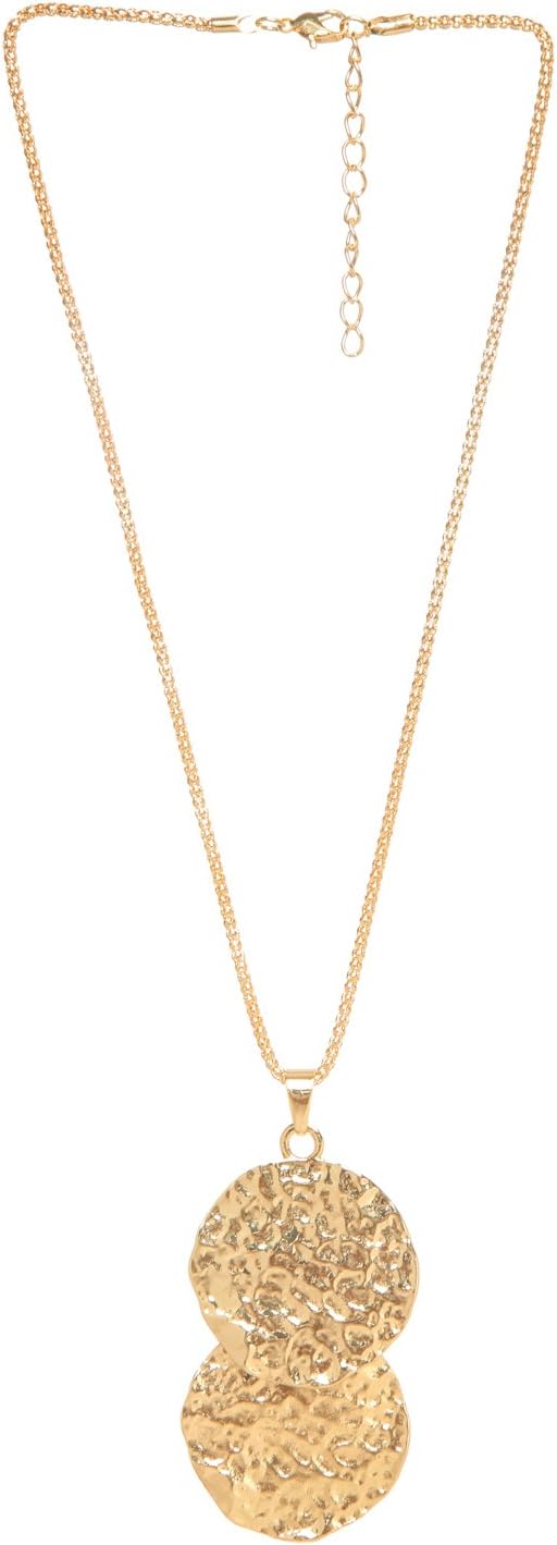 Maarya Jewels Gold Plated Twin Circles Pendant For Women - Mjn005