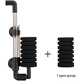 hygger Aquarium Single Sponge Filter, Comes with 1 Spare Sponges, Quiet Submersible Foam Corner Filter for Small Fish Tank 5-15 Gallon